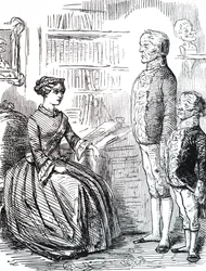 Henry John Temple, 3. Viscount Palmerston übergibt Königin Victoria seinen Rücktritt
