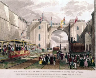 Eröffnung der Eisenbahnlinie Liverpool-Manchester