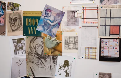 Innenraum des Hauses und Studios von R. B. Kitaj, Los Angeles, USA, 2007