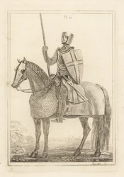 Ritter oder Mann in Rüstung zur Zeit von König Heinrich II