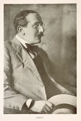 Leon Bakst (1866-1924), russischer Maler, Porträtfotografie (s/w Foto)