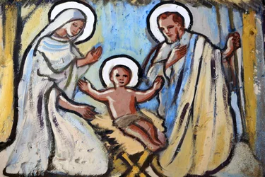 Lomé Heilig-Kreuz-Kathedrale. Die Geburt Christi. Lomé, Togo