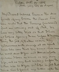 Lord Nelsons letzter Brief an Emma Hamilton, geschrieben von der 