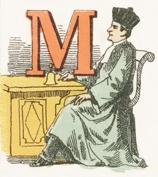 M - Magistrat - Kinderalphabet, Editions Gordinne 1920 (Gravur)