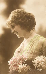 Alte Postkarte Frau Belle Epoque