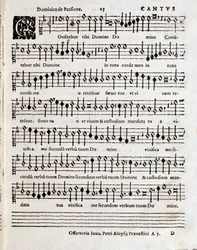 Seite einer Partitur von Cantium Canticorum Salomonis von Penderecki (ca. 1970-1973)