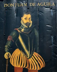 Gemälde von Juan del Aguila, außerhalb des Bulman Pubs, Summercove, Kinsale, County Cork, Irland (Foto)