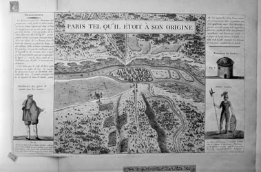 Plan von Paris zur Zeit der Gallier: 