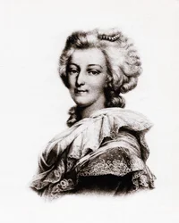 Porträt der Königin von Frankreich Marie Antoinette von Österreich (1755-1793) Gravur des 19. Jahrhunderts