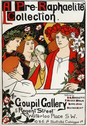 Präraffaelitische Ausstellung in der Goupil-Galerie, London, ca. 1897