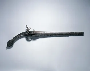 "Rattenschwanz"-Miquelet-Schlosspistole, Balkan, späte 1700er-frühe 1800er