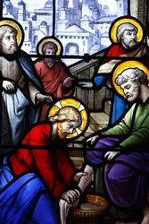 Kirche Saint Aignan, Jesus wäscht die Füße seiner Jünger, Chartres, Frankreich