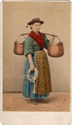 Kleiner Beruf: Porträt eines Wasserträgers, Venedig. 19. Jahrhundert