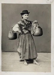 Kleine Berufe: Porträt eines Wasserträgers, Venedig. 19. Jahrhundert