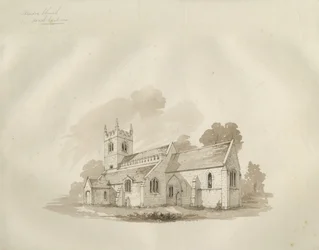 Standon Kirche: Feder- und Tintenzeichnung, nd [?Mitte 19. Jh.]