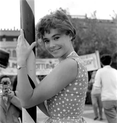 Die Schauspielerin Heather Sears in Venedig Lido - 1957