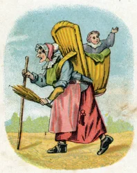 Die Mutter des Freundes (Illustration aus „Alphabet des petits ecoliers“)