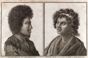 Der König und eine Hauptdame von Tahiti, ca. 1773