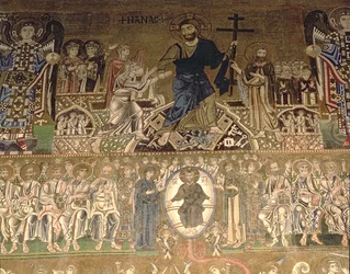 Das Jüngste Gericht, Detail von Christus als Richter