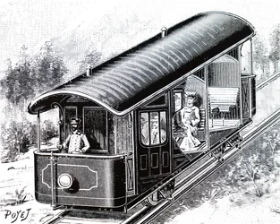Das Elektroauto auf der Vesuv-Standseilbahn