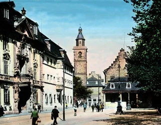 Die historischen Häuser in der Stadt Erfurt