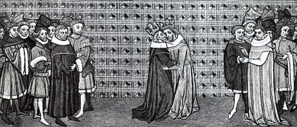 Das Treffen von König Edward III. und König Philipp V. von Frankreich