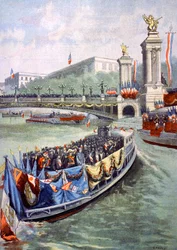 Die offizielle Flottille bei der Eröffnung der Pariser Ausstellung