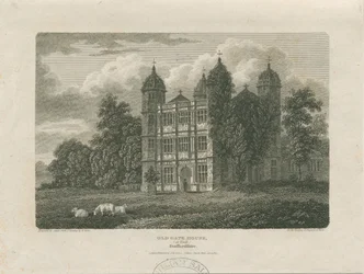Tixall Hall - Torhaus: Gravur, 25. Nov 1775