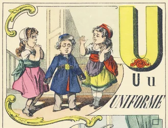 U : Uniform - Spiele-Alphabet, ca. 1890 (Illustration)