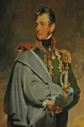 Ukraine, Jalta, Alupka-Palast (1828), Bild von Michail Woronzow, Gouverneur und Erbauer des Palastes