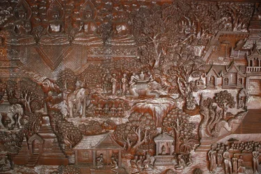 Wat Phra Doi Suthep, Chiang Mai. Relief. Thailand
