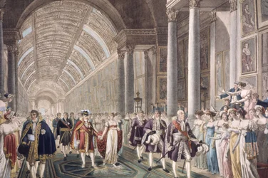Hochzeit von Napoleon I. und Marie-Louise im Louvre-Palast, ca. 1810 (Gravur)