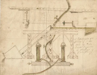 Wednesbury - eine Kippmaschine: Federzeichnung, o. J. [ca. 1710]