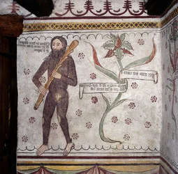 Wilder Mann von Sacco (Homo Selvadego), Fresko (15. Jahrhundert)