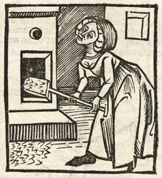 Frau mit Schaufel