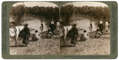 Taufe im Jordan, Palästina, 1903