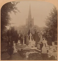 Kirche in Stratford-on-Avon, England - wo die sterblichen Überreste von Shakespeare liegen, 1900