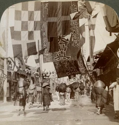 Dotombori oder Theaterstraße, Osaka, Japan, 1904