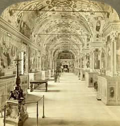 Innenraum der Vatikanischen Bibliothek, Rom, Italien