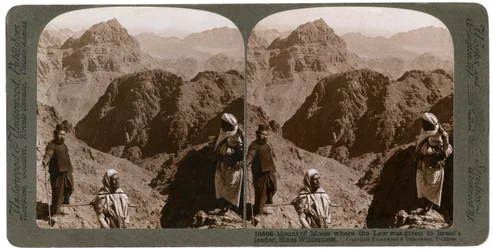 Berg des Moses, wo dem Führer Israels das Gesetz gegeben wurde, die Wildnis des Sinai, 1900er Jahre.