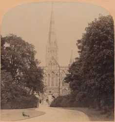 Salisbury Cathedral Nordwestfront England, erste große Kirche des frühen englischen Stils, 1900