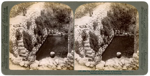 Der Teich von Siloah, außerhalb Jerusalems, Palästina