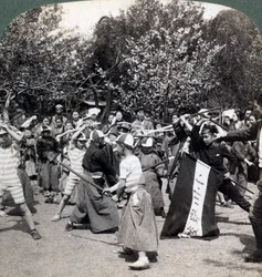 Der kriegerische Geist der japanischen Jugend, Tokio, Japan, 1896