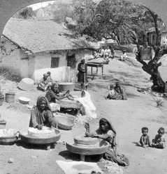 Dorfleben, Indien, 1900er
