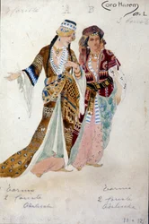 Kostüme für die Frauen des Harems, aus der Oper Oberon, von Carl Maria von Weber