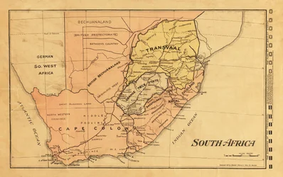Karte von Südafrika während des Zweiten Burenkriegs, 1899
