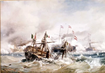 20.07.1866: Schlacht von Lissa vor Dalmatien: Die Österreicher zerstören die italienische Flotte.