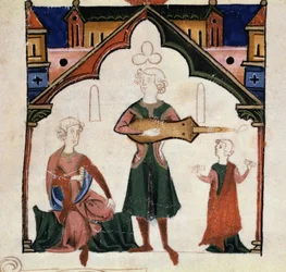 Eine Gruppe von Dichtern und Musikern (Miniatur)