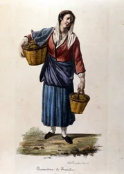 Ein Bauer aus der Stadt Scordia in Sizilien (Stich des 19. Jahrhunderts)