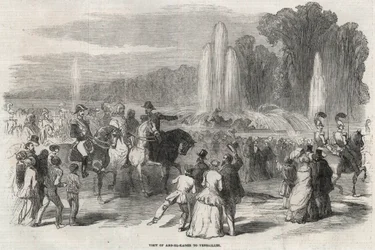 Abd al Qadir (1808-1883), algerischer Freiheitskämpfer, mit Kriegsminister Alphonse Henri d